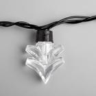 Гирлянда «Нить» 5 м с насадками «Ёлка», IP44, тёмная нить, 30 LED, свечение бело-синее, мигание, 220 В - Фото 5