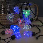 Гирлянда "Нить" улично-комнатная с насадками "Ель большая", 5 м, LED(IP44)-40-220V, мигает, нить тёмная, свечение мульти - Фото 2