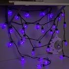 Гирлянда «Нить» 5 м с насадками «Ёлка», IP44, тёмная нить, 40 LED, свечение фиолетовое, 8 режимов, 220 В - Фото 3