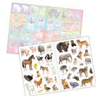 Книги с наклейками многоразовыми «Такие разные животные», набор 2 шт. - Фото 2