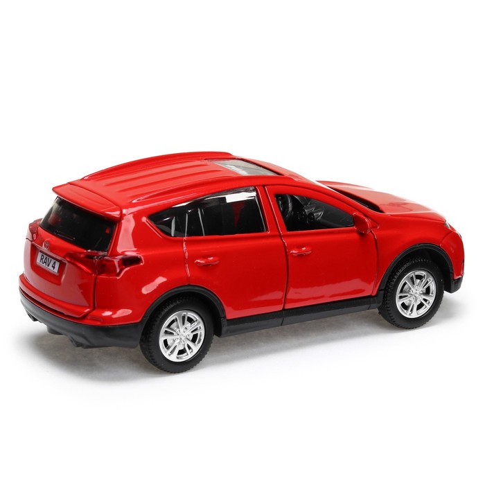 Машина металлическая TOYOTA RAV 4, 12 см, открывающиеся двери, инерционная, цвет красный - фото 1905581859