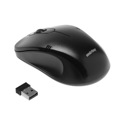 Мышь беспроводная Smartbuy ONE 358AG-K, оптическая, 1200 dpi, USB, от батареек 2xAAA, чёрная