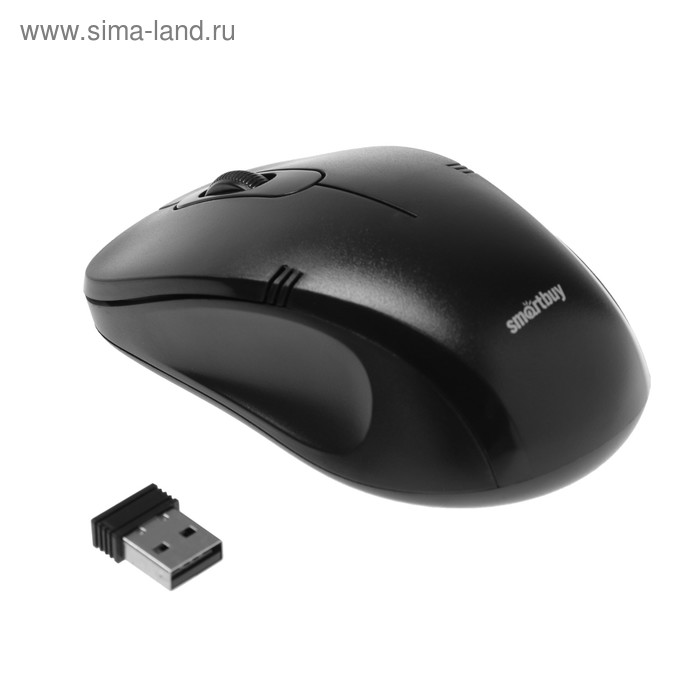 Мышь Smartbuy ONE 358AG-K, беспроводная, оптическая, 1200 dpi, USB, 2xAAA, черная - Фото 1