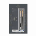 Набор Parker Jotter Core FK691 Stainless Steel GT ручка перьевая + ручка шариковая, корпус из нержавеющей стали - Фото 3