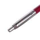 Ручка шариковая Parker Jotter K60 красный M, корпус из нержавеющей стали, синие чернила - Фото 4