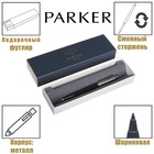 Ручка шариковая Parker Jotter K60 Black M, корпус из нержавеющей стали, синие чернила - Фото 1