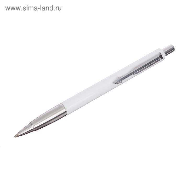 Ручка шариковая Parker Vector Standard K01 White CT M, синие чернила (2025457) - Фото 1
