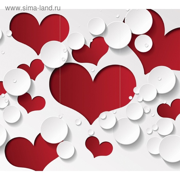 Фотообои флизелиновые Flizetto 3D FUSION «Сердечная любовь» 300х270 см - Фото 1