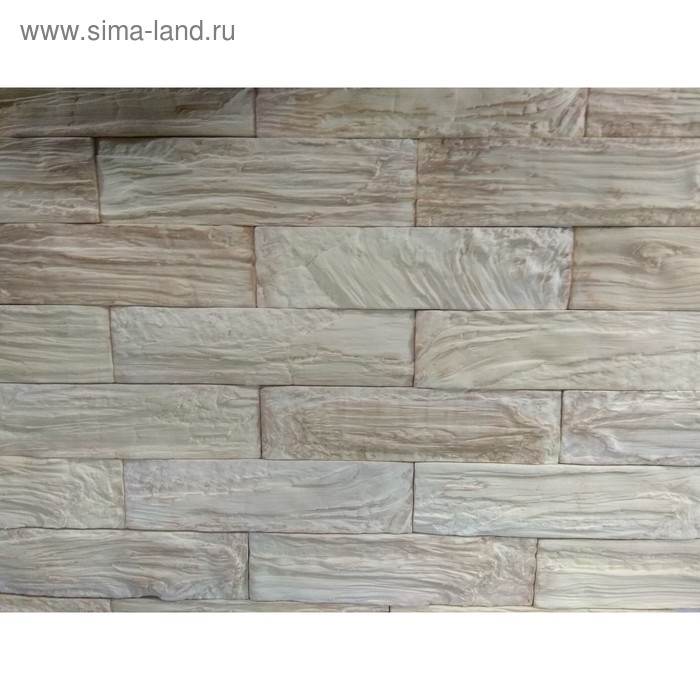 Гипсовая плитка «Брус», 242×61 мм, цвет бежевый 28 шт. - Фото 1