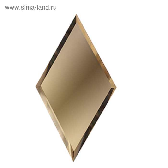 Зеркальная бронзовая плитка «Ромб» 10 мм, 200х340 мм - Фото 1