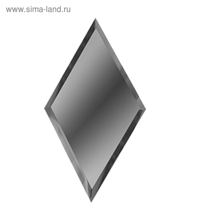 Зеркальная графитовая матовая плитка «Ромб» 10 мм 300х510 мм - Фото 1