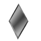 Зеркальная графитовая матовая плитка «Ромб» 10 мм, 200х340 мм - фото 298226493