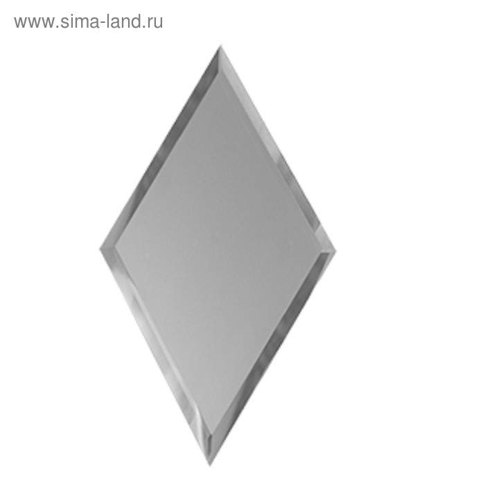 Зеркальная серебряная матовая плитка «Ромб» 10 мм 300х510 мм - Фото 1