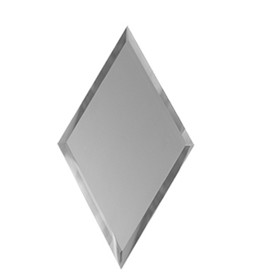 Зеркальная серебряная матовая плитка «Ромб» 10 мм, 200х340 мм