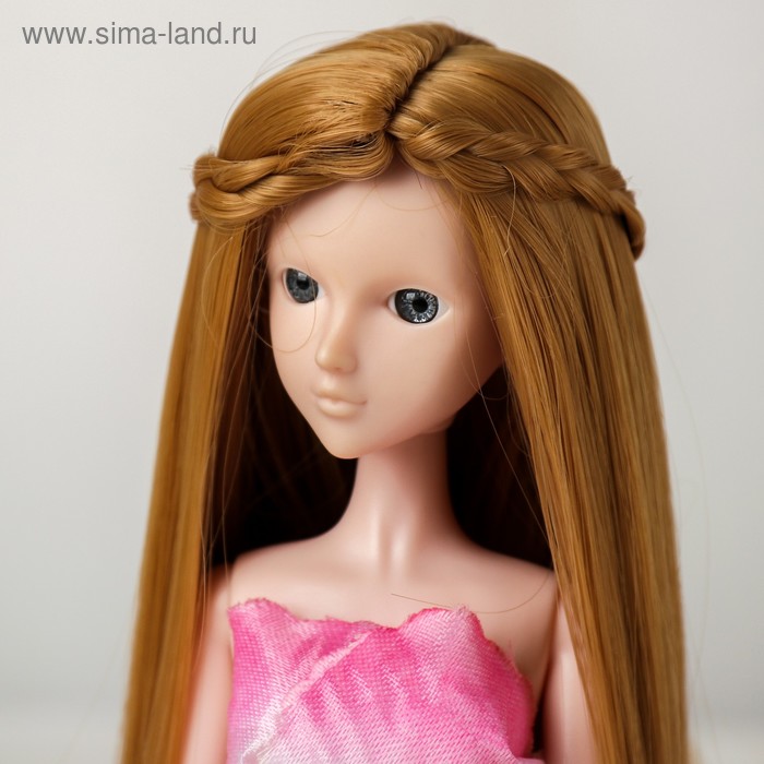 Волосы для кукол «Прямые с косичками» размер маленький, цвет 27 - Фото 1