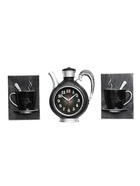 Часы настенные интерьерные для кухни "Сангино", бесшумные, 26.5 х 24 см, черное серебро, АА - Фото 5