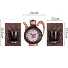 Часы настенные интерьерные для кухни "Сангино", бесшумные, 26.5 х 24 см, черная медь, АА - Фото 4