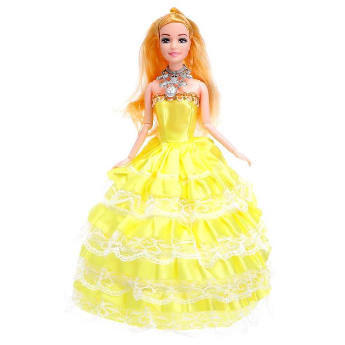 Кукла-модель шарнирная «Мира» в платье, МИКС 45726