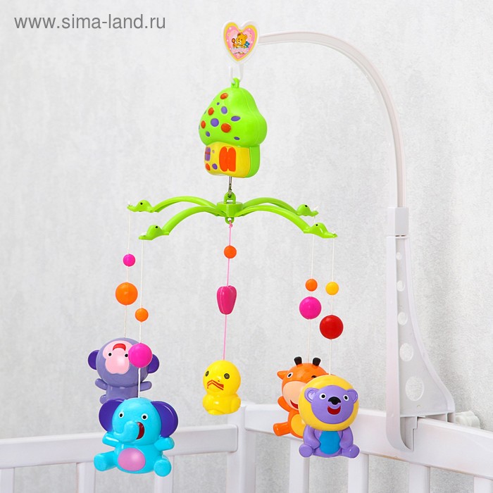 УЦЕНКА Мобиль музыкальный «Домик. Джунгли», заводной