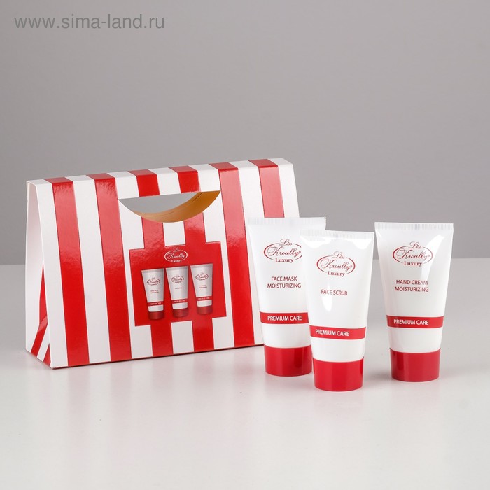 Подарочный набор Liss Kroully Red&White: крем для рук + маска для лица + скраб для лица - Фото 1