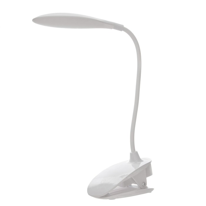 Лампа настольная сенсор на прищепке  "Нуова" 3 режима LED 9Вт USB белый 12,5х7х45,5см RISALUX  44250 - фото 1907031364