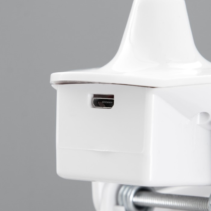 Лампа настольная сенсор на прищепке  "Нуова" 3 режима LED 9Вт USB белый 12,5х7х45,5см RISALUX  44250 - фото 1927492470