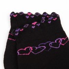 Носки женские махровые «Сердечки», цвет чёрный, размер 23-25 - Фото 3
