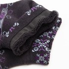 Носки женские укороченные махровые «Снежинки» цвет тёмно-серый, размер 23-25 - Фото 4