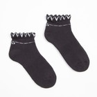 Носки женские махровые, цвет тёмно-серый, размер 23-25 - Фото 2