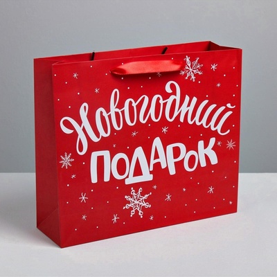 Пакет подарочный «Новогодний подарок», ML 23×27×11.5 см