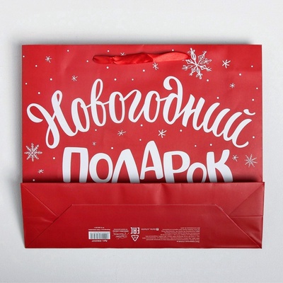 Пакет подарочный «Новогодний подарок», ML 23×27×11.5 см