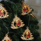 Гирлянда "Дед Мороз и ёлка" 10 ёлок, 120×7×1 см - Фото 2