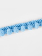 Тесьма декоративная с помпонами, 12±2 мм, 8±0.5 м, голубая - Фото 2