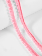 Тесьма декоративная с помпонами, 12±2 мм, 9.1±0.5 м, розовая - Фото 1