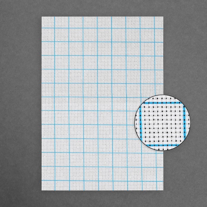 Канва для вышивания, в клетку, №11, 30 × 20 см, цвет белый - Фото 1