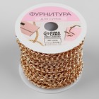 Цепочка для сумки, плоская, железная, 4.6×6.6 мм, 10±0.5 м, цвет золотой - Фото 4