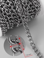 Цепочка для сумки, железная, 7.5×7.5 мм, 10±0.5 м, цвет серебряный - Фото 2