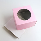 Кондитерская упаковка с окном, розовый, 30 х 30 х 19 см - Фото 3