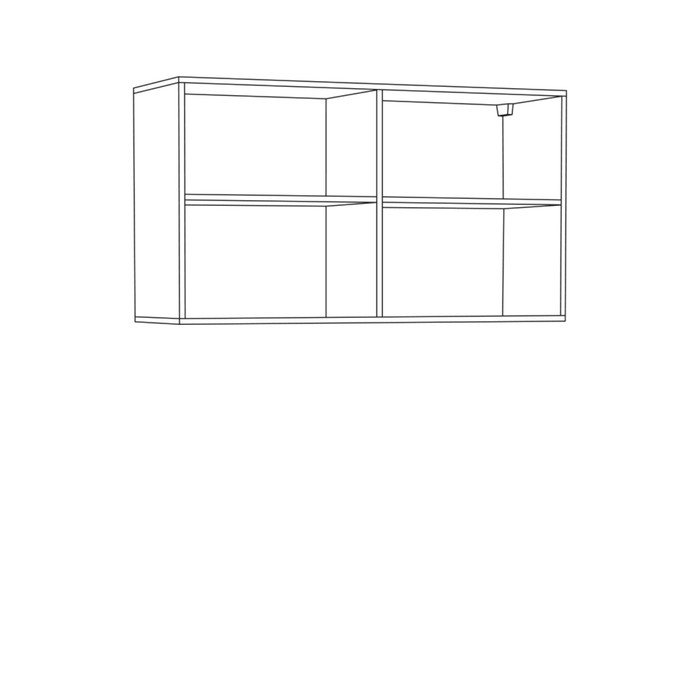 Шкаф навесной Токио, 1200х415х672, Дуб крафт серый/Белый премиум - фото 1901182323