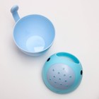 Ковш для купания и мытья головы, детский банный ковшик, хозяйственный «Кит», 400 мл., цвет голубой - Фото 4