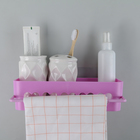 Полка для ванных принадлежностей на липучке "Амор", цвет МИКС - Фото 1