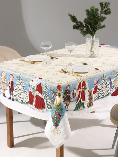 Скатерть на стол с салфетками «Этель» Christmas time: скатерть 150×110 см ±3 см с ГМВО, салфетки 40×40 см - 4 шт.