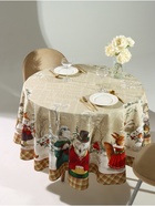 Скатерть новогодняя «Этель» Winter holidays d=220 см ±3 см с ГМВО, 100% хлопок, саржа 190 г/м² - фото 59757011