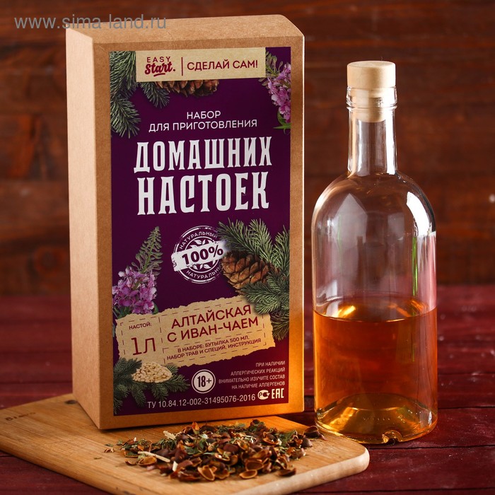 Набор для приготовления настойки «Алтайская»: набор трав, специи, бутылка 0.5 л - Фото 1