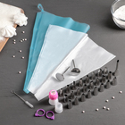 Набор кондитерский, 34 предмета: 26 насадок d=1,7, h=3 см, 2 адаптера, 2 гвоздя 3×6,5, 2 зажима - Фото 1