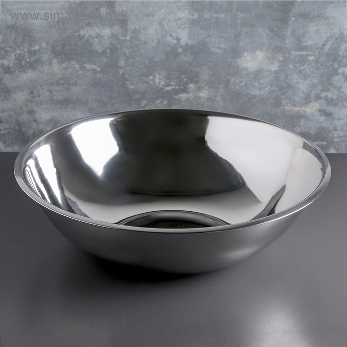 Таз Катунь, 12 л, d=44 см, h=12.5 см, нержавеющая сталь - Фото 1