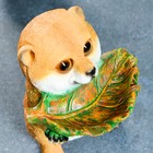 Садовая фигура  "Суслик с листом" с поилкой  26х17х19см - Фото 5