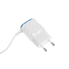 Сетевое зарядное устройство LuazON LCC-27, 2 USB, 1 A, Lightning 2.1 A, 1 м, бело-синее - Фото 2