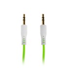 Кабель аудио AUX Luazon, Jack 3.5 мм(m)-Jack 3.5 мм(m), прозрачная оплетка, 1 м, зелёный - Фото 2