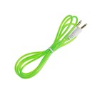 Кабель аудио AUX Luazon, Jack 3.5 мм(m)-Jack 3.5 мм(m), прозрачная оплетка, 1 м, зелёный - Фото 3